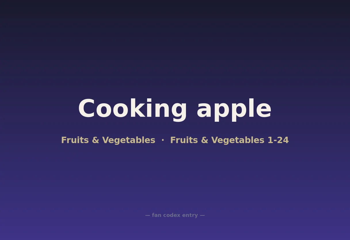 Cooking apple