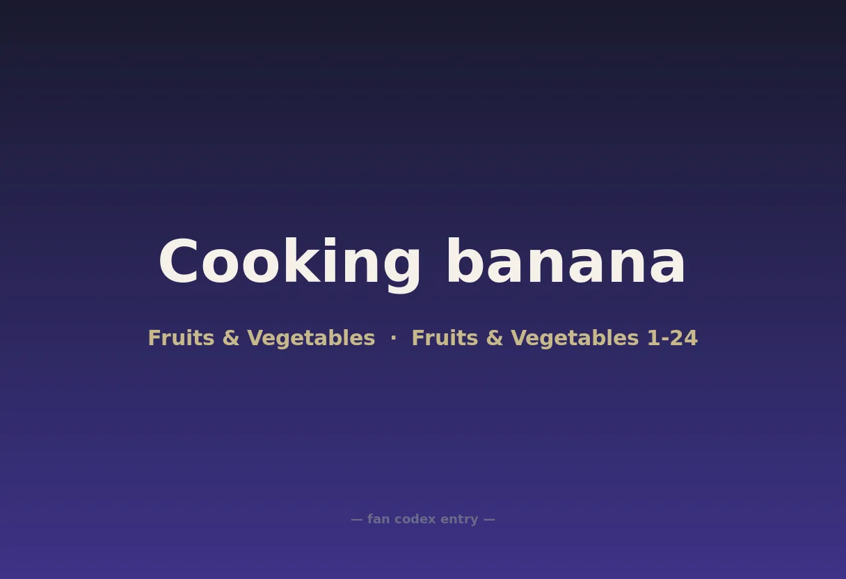 Cooking banana